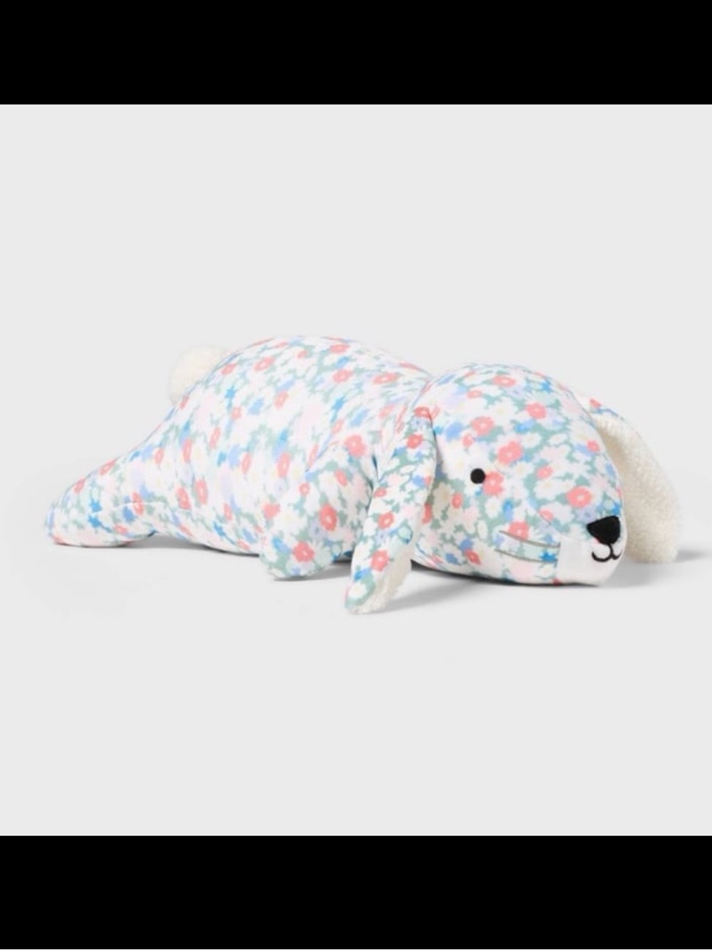 Pillowfort Floral Bunny Weighted Plush Kids' Throw Pillow